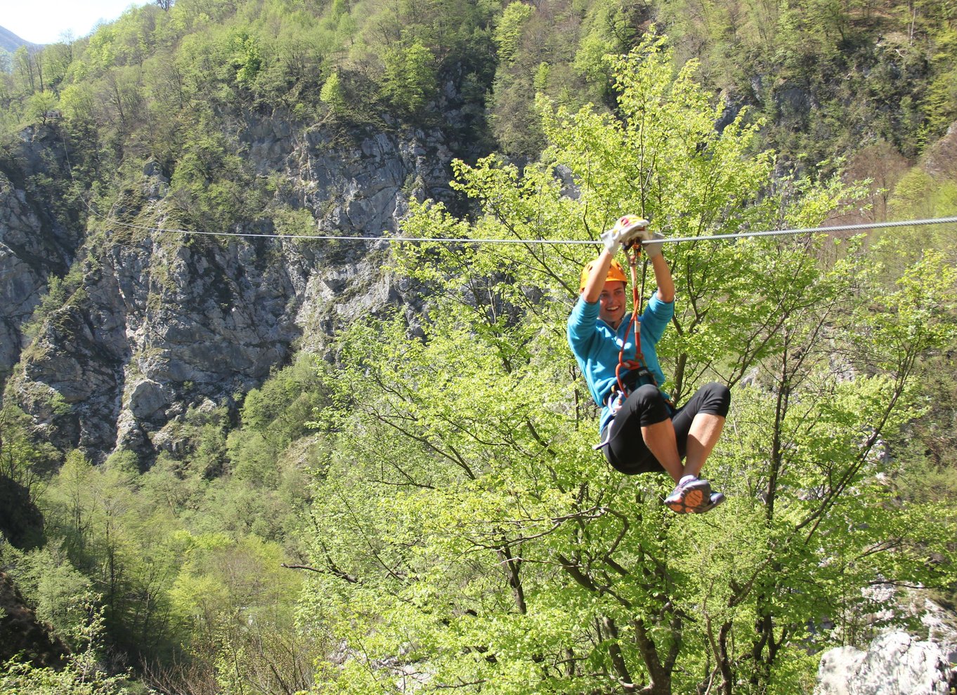 Bovec: Canyon Učja - den længste ziplinepark i Europa