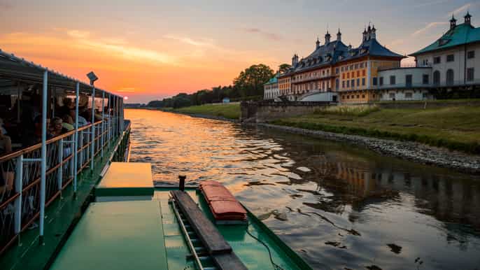 dresda sunset paddle steamer cruise sul fiume elba