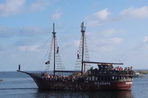 From Djerba: Flamingo Island by Pirate Ship with Lunch