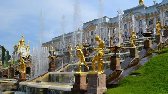 st. petersburg peterhof fountain park halfday tour