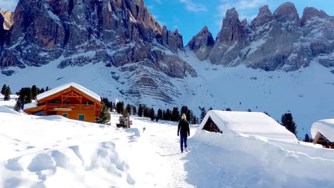 dolomites snowshoe tour private excursion near bolzano