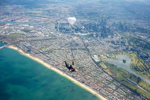 Melbourne Paracaidismo en la playa de St. Kilda