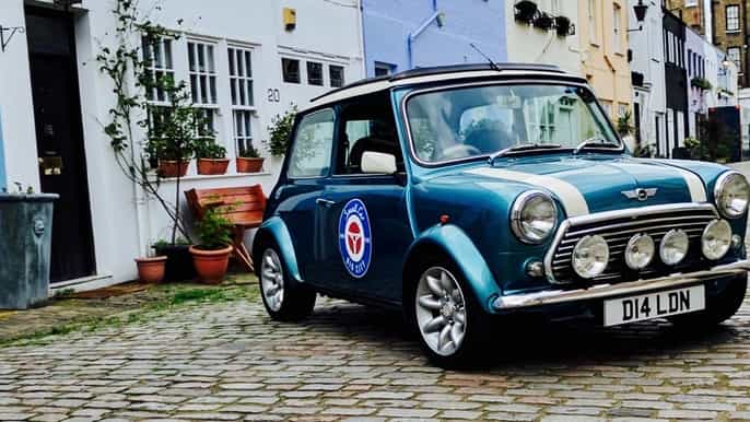 london gin tour in a classic mini cooper