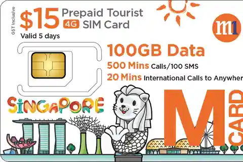 Singapura: M1 Tourist SIM Simcard