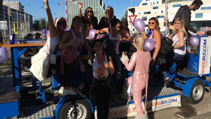 amsterdam combined prosecco bike and canal cruise