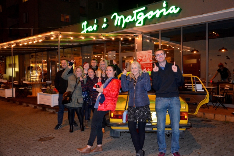 Warschau: Private Vodka Proeverijavond met snacks en pick-upWarsaw Vodka Tasting Night van Retro Fiat in het Engels