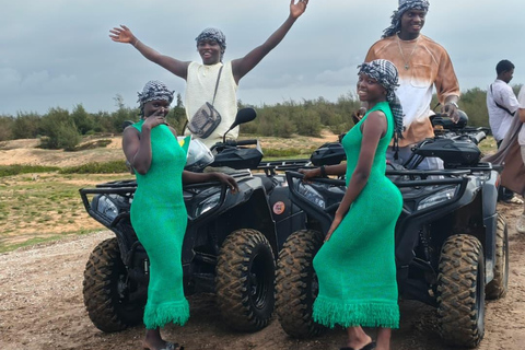 Lac Rose: Quad Biking and Canoe Ride on the Lake With round-trip transfer from Dakar
