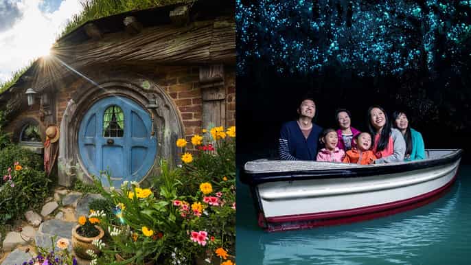 auckland hobbiton movie set and waitomo small group tour
