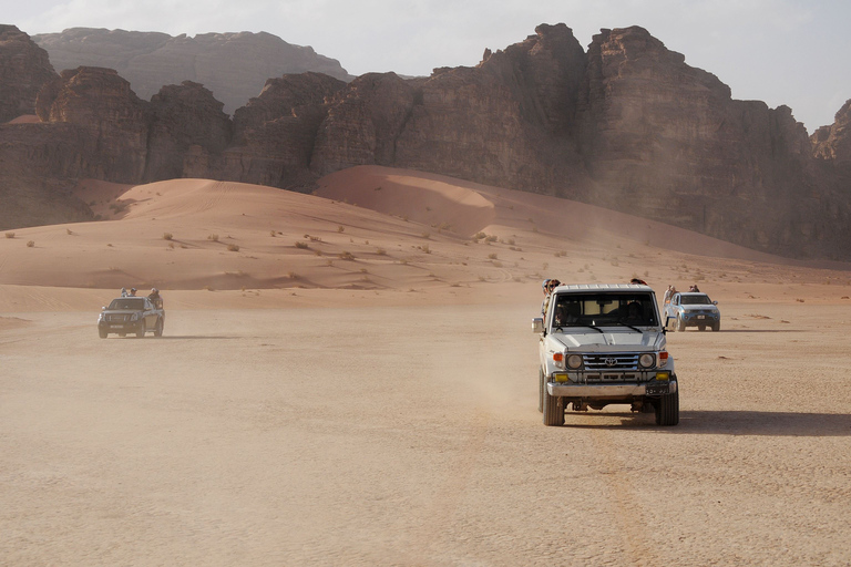 Depuis Amman: excursion d'une journée à Petra et au Wadi Rum avec prise en charge à l'hôtel