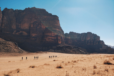 Depuis Amman: excursion d'une journée à Petra et au Wadi Rum avec prise en charge à l'hôtel