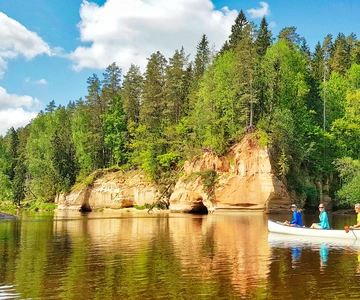 De Riga: Viagem de 1 dia em caiaque pelo vale do rio Gauja