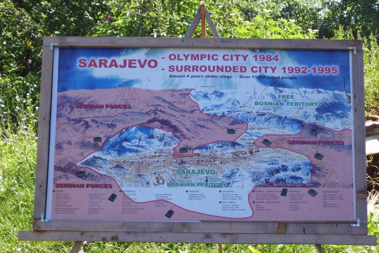 Sarajevo: Guided War Tour and Tunnel Museum Entry Tour in English with Sarajevo Bobsled Track Visit