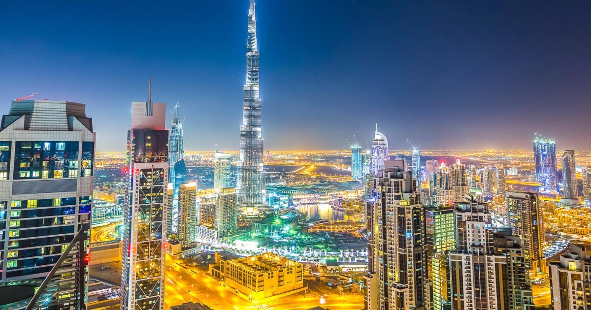 Dubai by Night with Burj Khalifa Entrance Ticket | GetYourGuide