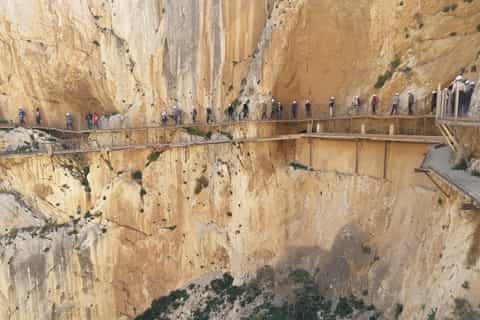 from malaga or costa del sol caminito del rey with wine
