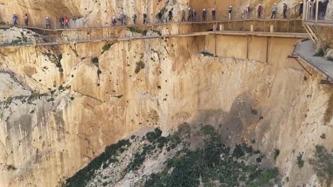 from malaga or costa del sol caminito del rey with wine