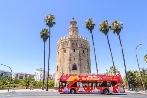 Sevilla: Hopp på hopp av-sightseeingbuss