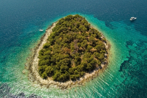 Split et Trogir : Visite privée en bateau de la lagune bleue et dégustation de vinAu départ de Split : Lagune bleue et dégustation de vins en bateau