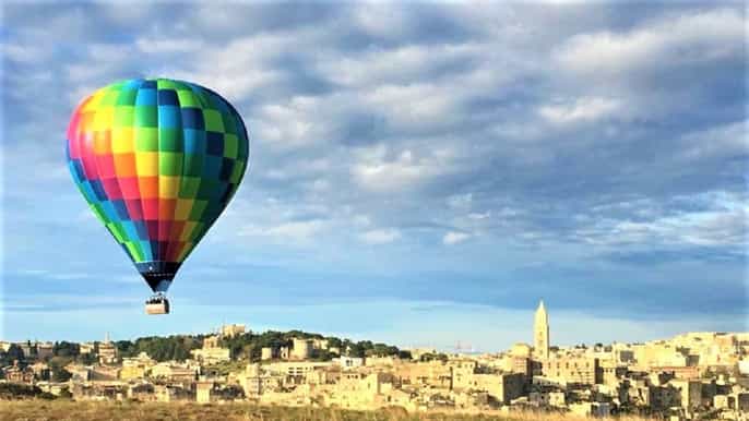 matera hot air balloon tour with breakfast