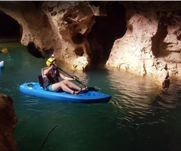 Belize City: Cave Kayaking, Zipline and Crystal Cave Tour