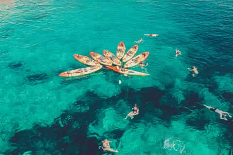 From Barcelona: Sitges Kayaking and Snorkeling Trip