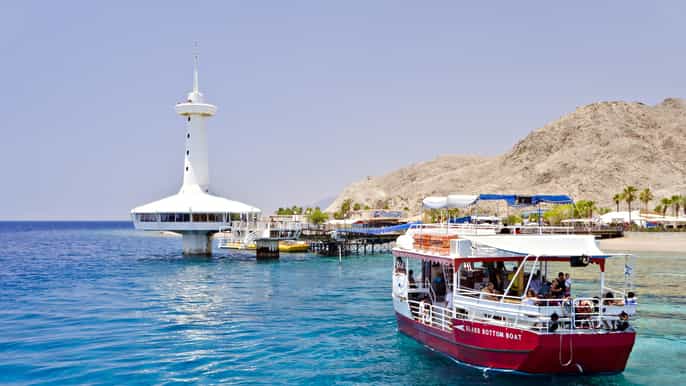 eilat visite en bateau à fond de verre de 2 heures