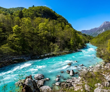 Desde Liubliana: Excursión guiada de un día a Soča y Kranjska Gora
