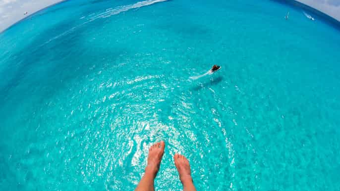 parasail over cabbage beach