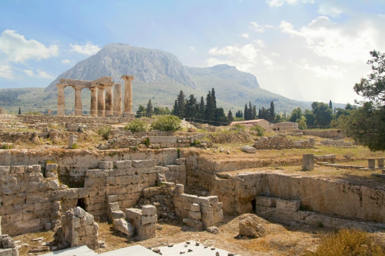 Athene: dagtocht naar het oude Korinthe, de Hera-tempel en het blauwe meerLuchthaven ophalen