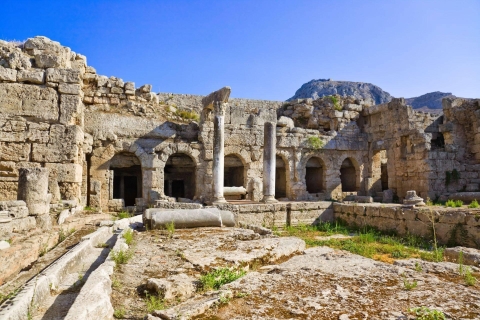 Athen: Tagesausflug ins antike Korinth, zum Hera-Tempel und zum Blauen SeePiräus Port Abholung