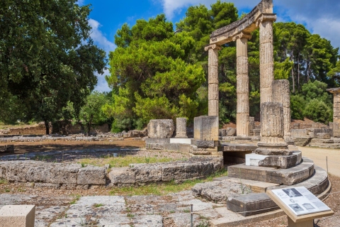 Von Athen: Ganztägige private Rundreise ins antike OlympiaFlughafen Abholung