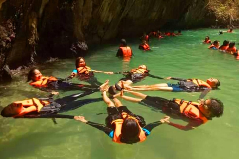 Koh Ngai: jaskinia szmaragdowa, Kradan, prywatna łódź typu longtail Chueak