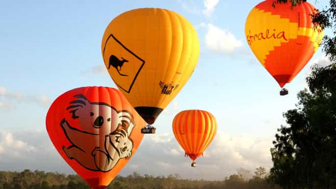 from cairns scenic hot air balloon flight with pickup