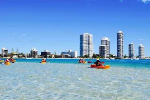 Gold Coast: Kajak- und Schnorcheltour auf Wave Break Island
