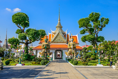 Grand Palais, Wat Pho et Wat Arun: visite guidée en espagnolVisite privée: prise en charge et retour à l'hôtel