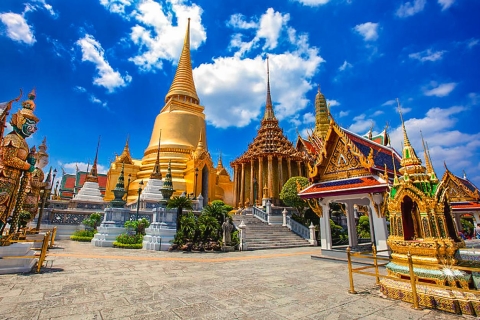 Grand Palais, Wat Pho et Wat Arun: visite guidée en espagnolVisite privée: prise en charge et retour à l'hôtel