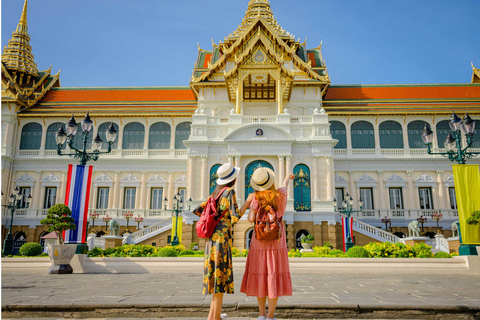 Grand Palace, Damnoen Floating Market & Maeklong Market Tour Small Group Tour with Roundtrip Bangkok Hotel Transfers