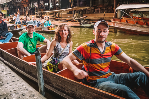 Visita del Gran Palacio, el mercado flotante de Damnoen y el mercado de MaeklongTour en grupo pequeño con punto de encuentro