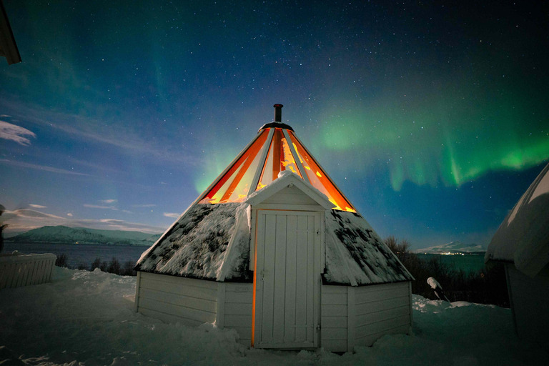 Tromsø: Safari in motoslitta con soggiorno Aurora Crystal Lavvo