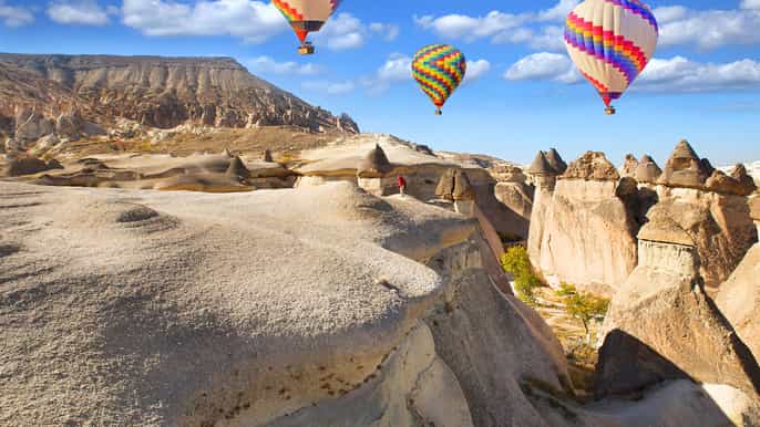 hot air balloon and best of cappadocia city tour