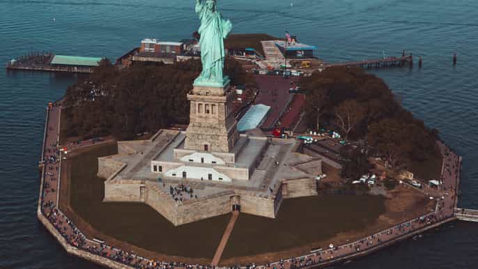 new york visite à pied du centreville avec la statue de la liberté