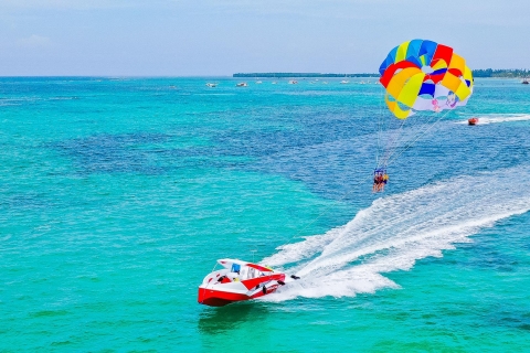 From Punta Cana: Snorkeling and Parasailing Party Cruise