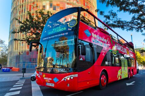 Barcelona: Hop-on Hop-Off buss- og akvarietur