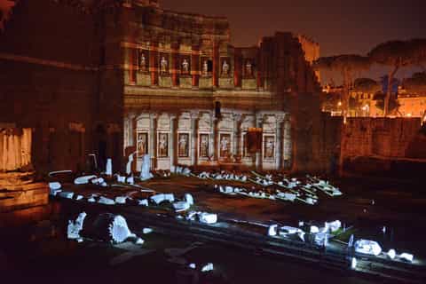 roma foro romano palatino y espectáculo de luces vespertinas