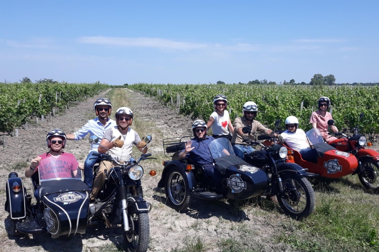 Au départ de Bordeaux : Visite des vignobles et châteaux du Médoc en SidecarVisite d'une demi-journée