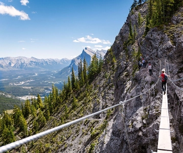Banff: Mount Norquay 2,5 of 4 uur begeleide Via Ferrata beklimming