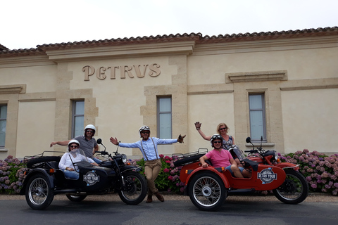 Au départ de Bordeaux : Tour du vignoble de Saint-Emilion en side-carVisite d'une demi-journée du vignoble de Saint-Emilion en side-car