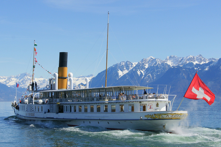 Lausana: Crucero de 3 horas por la Costa Azul y la región de LavauxBillete de crucero en primera clase