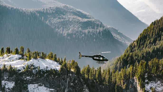 vancouver coastal mountain helicopter tour with one landing