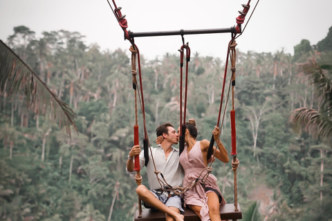 Bali: Balanço com cachoeiras, terraço de arroz e opção de floresta de macacosExcursão fotográfica de balanço na selva e terraço de arroz Tegalalang