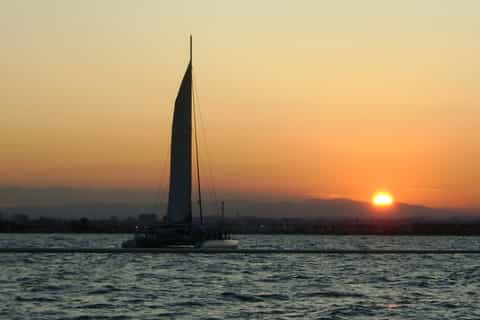 Malaga: Sunset Sailing Catamaran Trip with Glass of Cava